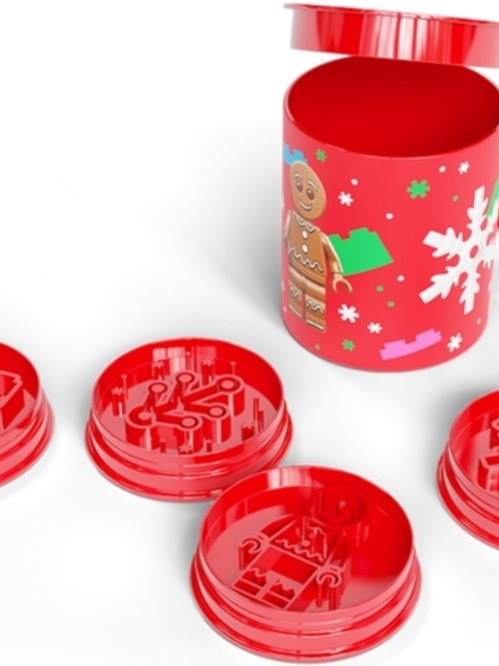 Holiday Mug & Stamper Set: Gingerbread Man, Snowflake, Leaves and Bricks 5008259